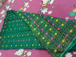 Brand new Jamdani Sari Copper zari Allover Work