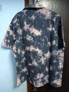 Bleach Dye Button-Down Shirt