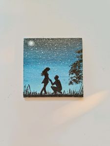 Starry Night With Girl Proposing Boy