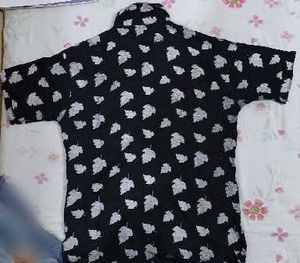 Short Sleeve Shirt ,Black and white