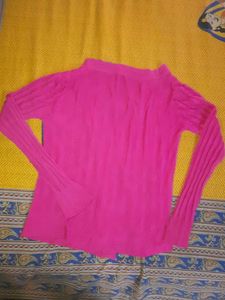 Pink Button-Down Cardigan