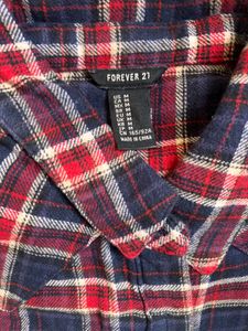 Forever 21 Checkered Cotton Shirt - Size M