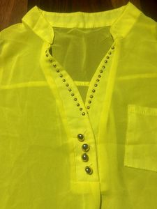 Yellow Sleeveless Top