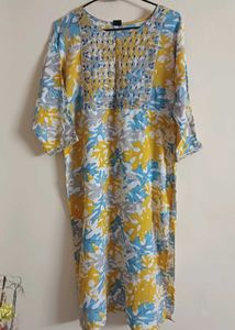 Floral Print Cotton Kurit Set