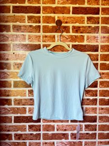 Cute Light Blue Fitted Top