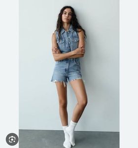 Zara Denim Romper