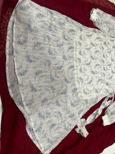 Floral Print High Neck Top