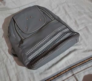 Gray Patterned Backpack