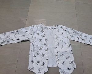 Cute Butterfly Print Shirt