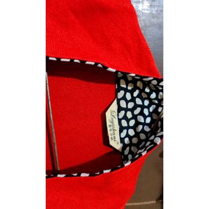 Red &amp; Black Polka Fusion Top
