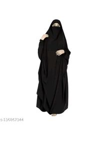 Elegant Black Niqab Abaya