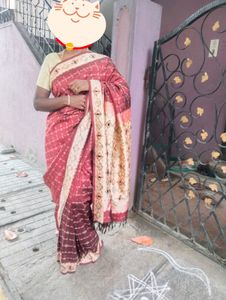 Pure Silk Ikkat Weave Saree