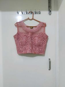 Pink Embroidered Lehenga Set