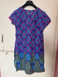 Patterned Short Sleeve Dress