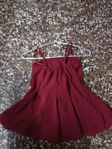 Maroon Strip Top