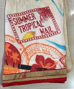 Tropical Print Saree