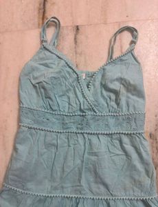 Cute Blue Ethnic Top