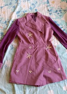 Vintage Purple Mini Jumpsuit