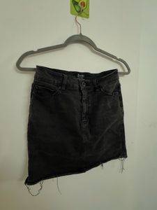 Black Denim Mini Skirt