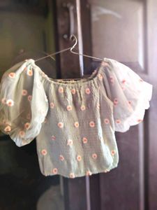 Daisy Mesh Sleeve Top