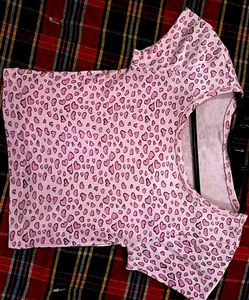 Pink Heart Print Tee