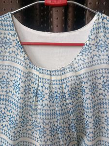 blue fit and flare women dress