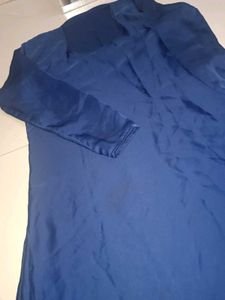 Navy Blue Coat Burkha With Daimond Work