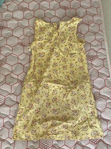 Girls Yellow Floral Dress