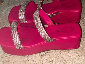 Pink Rhinestone Slides