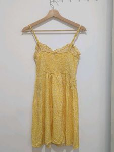 Yellow Floral Print Sundress
