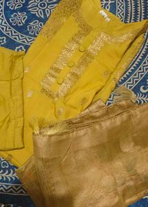 Full Kurti Pant And Duppata Set