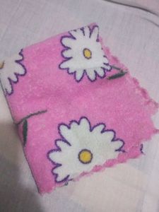Pink Floral Baby Washcloth