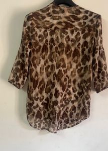 Leopard Print Top With Pockets