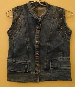 Dressbery Denim Sleeveless Jacket