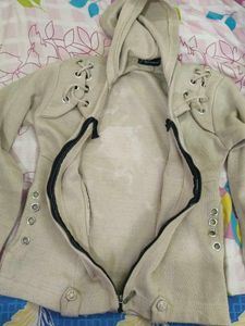 Hooded Beige Jacket