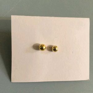 Golden Ball Stud Earrings 😍