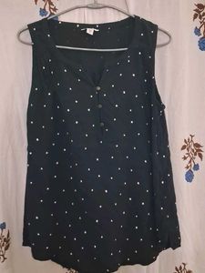 Black Star Print Tank Top