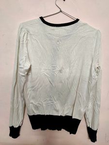 Black &amp; White Winter Top cum Shrug