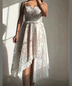 Elegant White Lace Dress