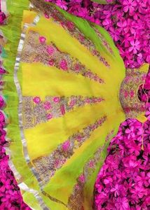 Yellow Embroidered Ethnic Gown