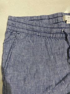 H&amp;M Blue Linen Blend Trousers