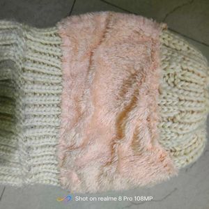 Beige Knitted Beanie
