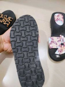 Floral Bow Slide Sandals Never Used