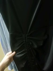 Black Ruched Bodycon Dress