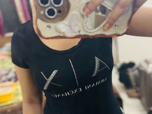 AUTHENTIC ARMANI EXCHANGE BLACK BASIC TOP
