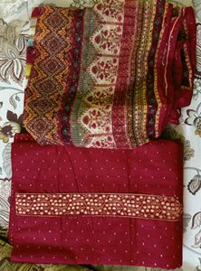 Maroon Embroidered Salwar Kameez Suit