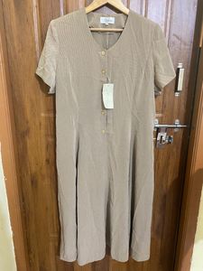 Beige Skater A Line Formal  Dress