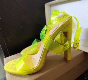 Neon green heels