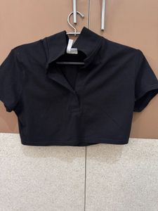Black Colour Crop Top