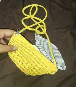 Cute Yellow Floral Pouch